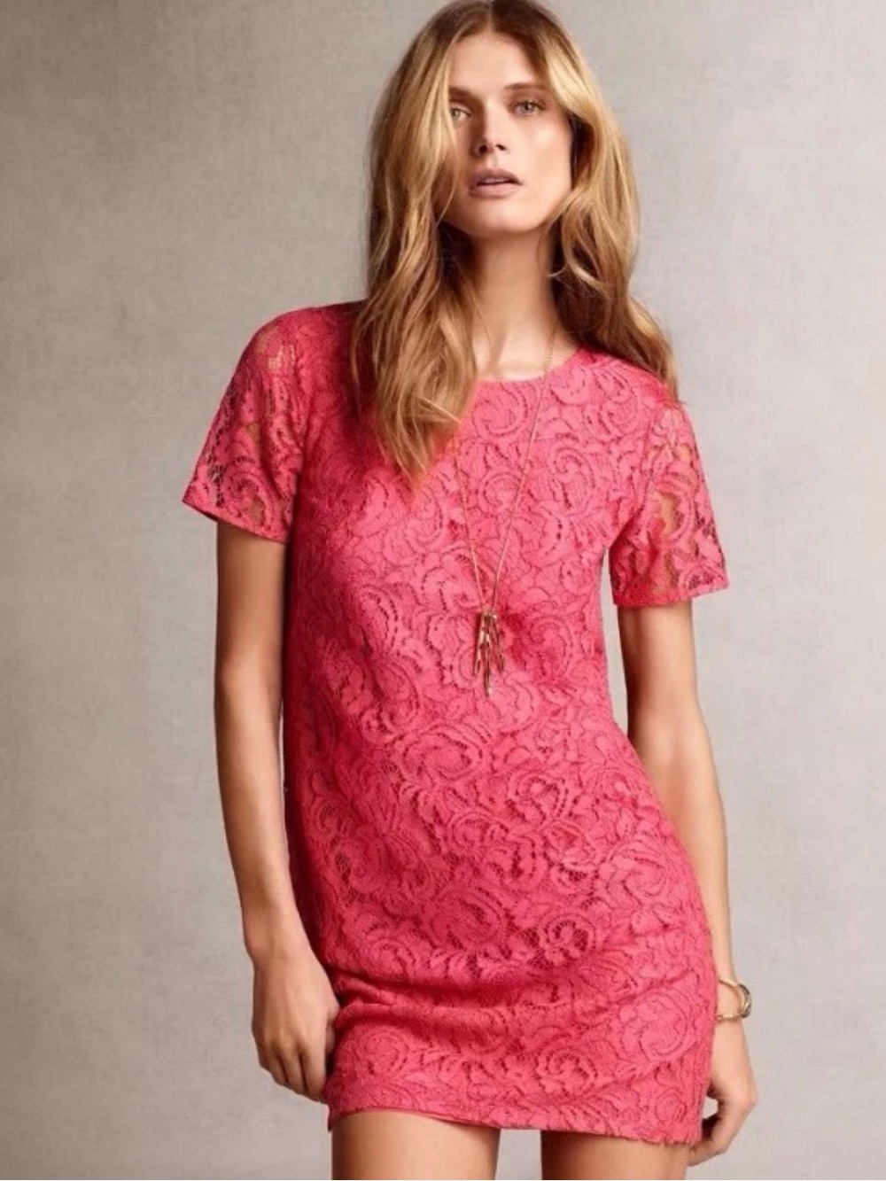 Ann Taylor size 2 desert rose lace dress. Party, special events, wedding guest.